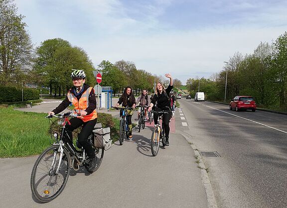 Mit dem Fahrrad in die Stadt