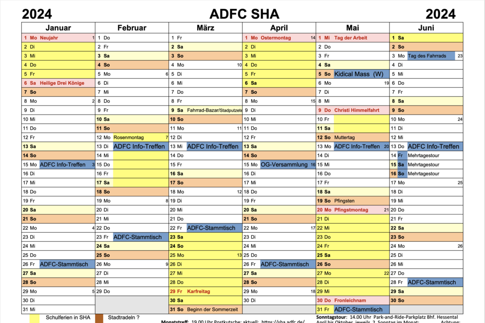 ADFC Jahresplanung 2024 Jahresplanung 2024 ADFC Schwäbisch Hall (Stand 05.12.2023)
