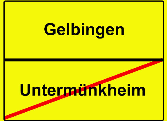 Ortsausgangsschild Untermünkheim