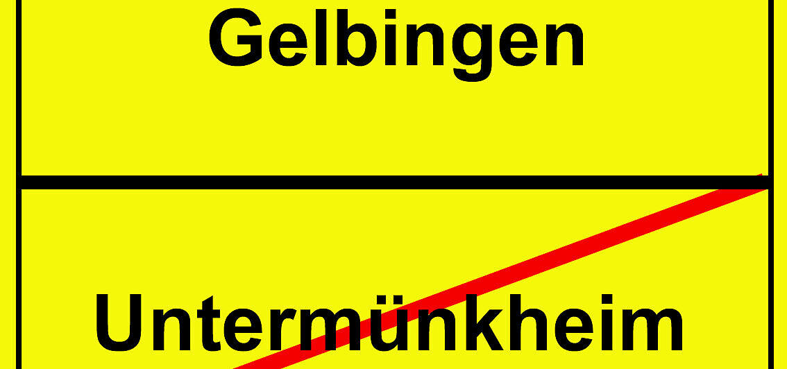 Ortsausgangsschild Untermünkheim